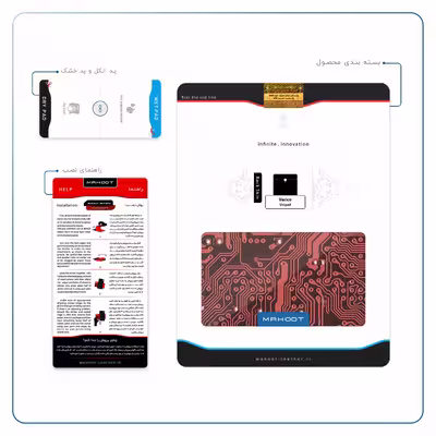 برچسب پوششی ماهوت مدل Red Printed Circuit Board مناسب برای تبلت وریکو Unipad