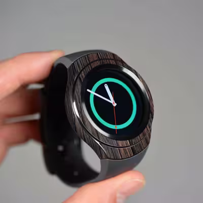 برچسب ماهوت طرح Burned_Wood مناسب برای ساعت هوشمند سامسونگ Galaxy Gear S2
