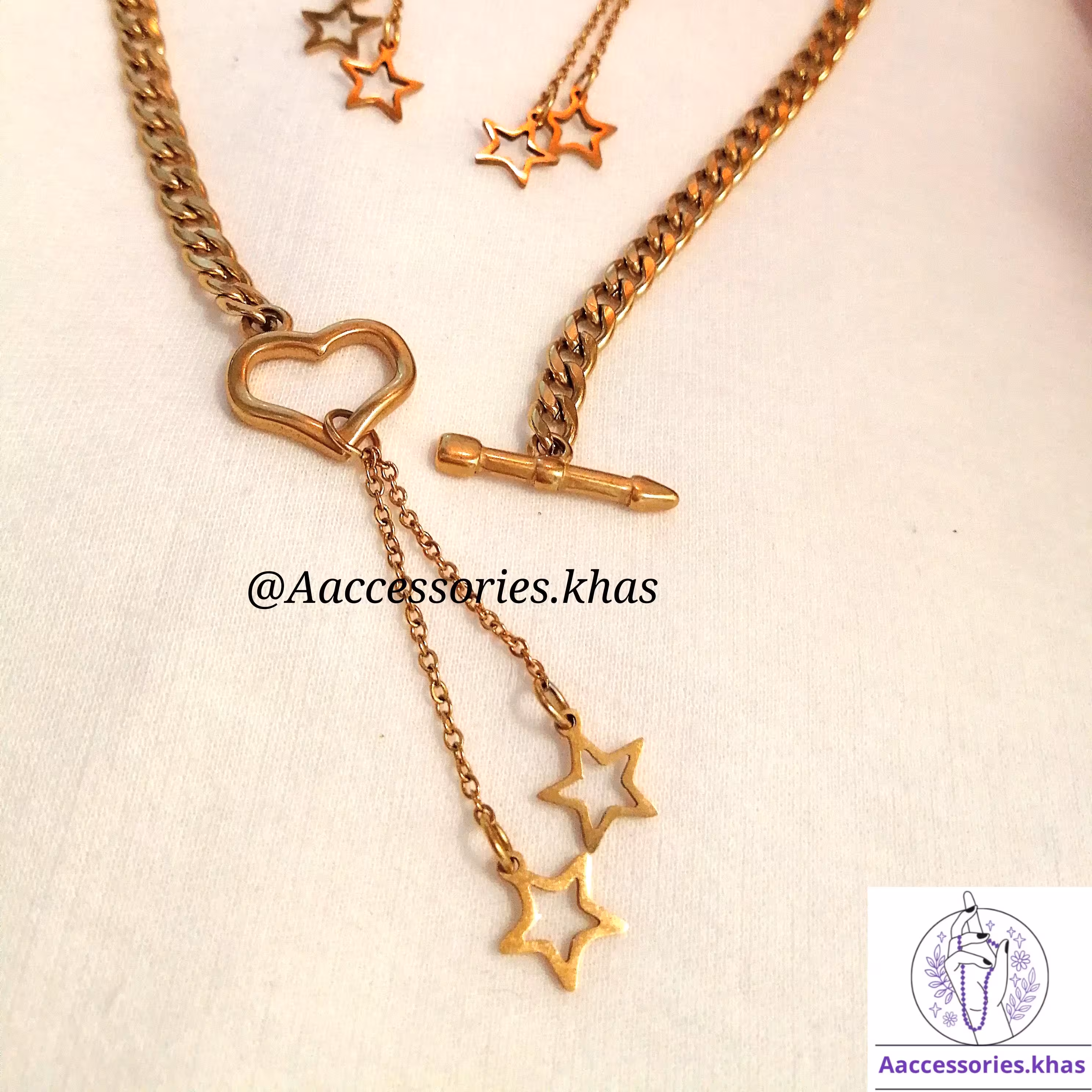 نیم ست کارتیر استیل زیورآلات بدلیجات اکسسوری 