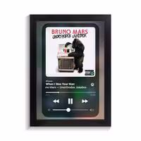تابلو دکوراتیو با طرح موزیک پلیر When I Was Your Man از برونو مارس، کد PF-20294