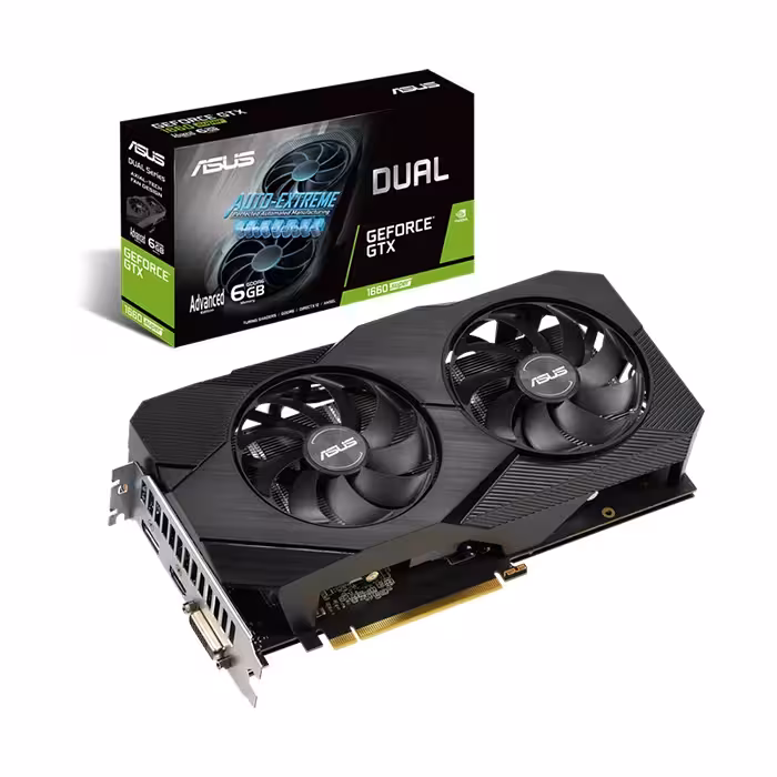 کارت گرافیک ایسوس Dual GeForce GTX 1660 SUPER 6GB EVO