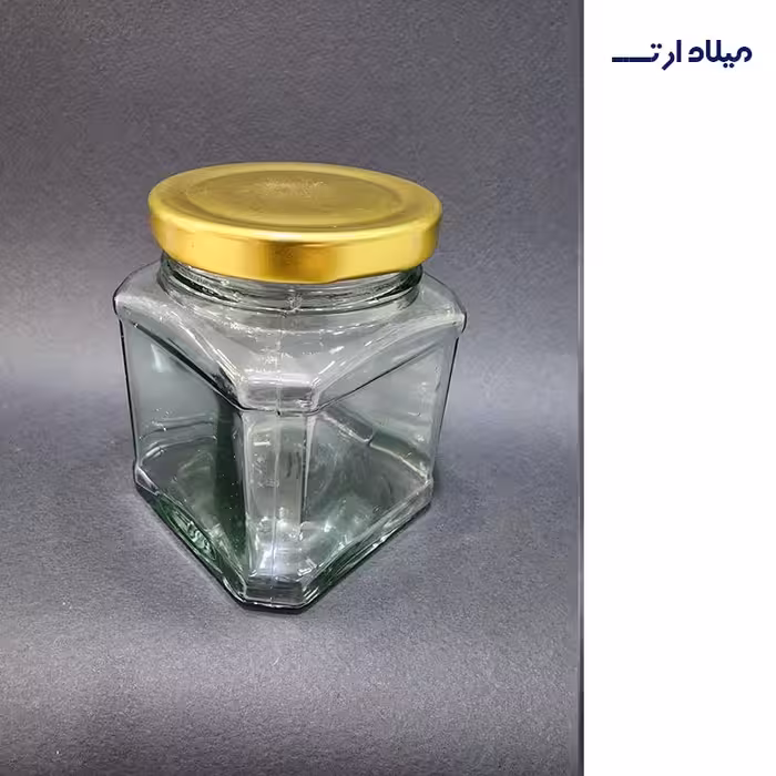 شیشه مربایی مکعبی 7در7ارتفاع 9