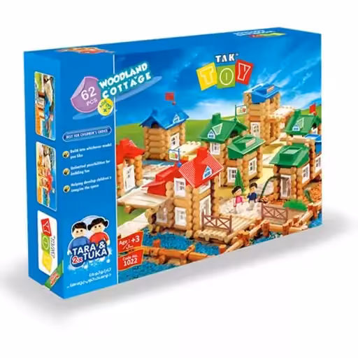 اسباب بازی کلبه جنگلی 62 تکه برند تک توی