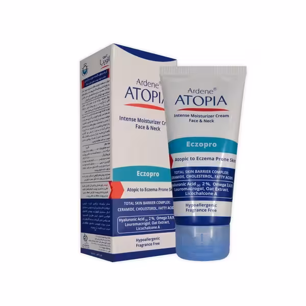 کرم مرطوب‌کننده صورت و گردن مناسب جهت پوست‌های خیلی خشک تیوپی آردن اتوپیا 50 میلی‌لیتر Ardene Atopia