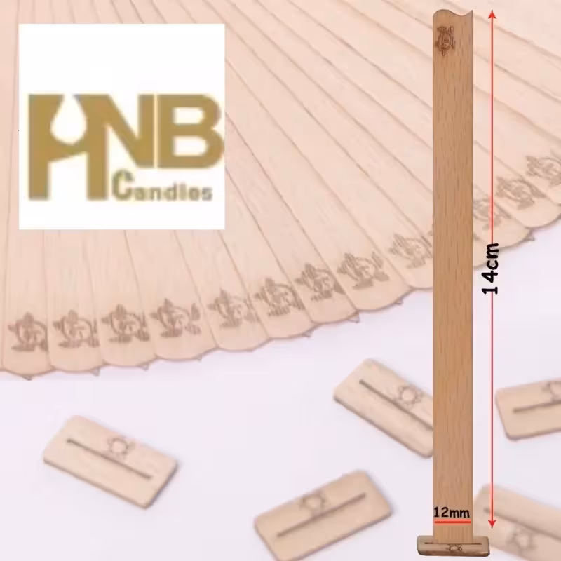 فیتیله چوبی شمع 12 دوازده میلی متر  25 تایی با پایه نگهدارنده | amazonchi