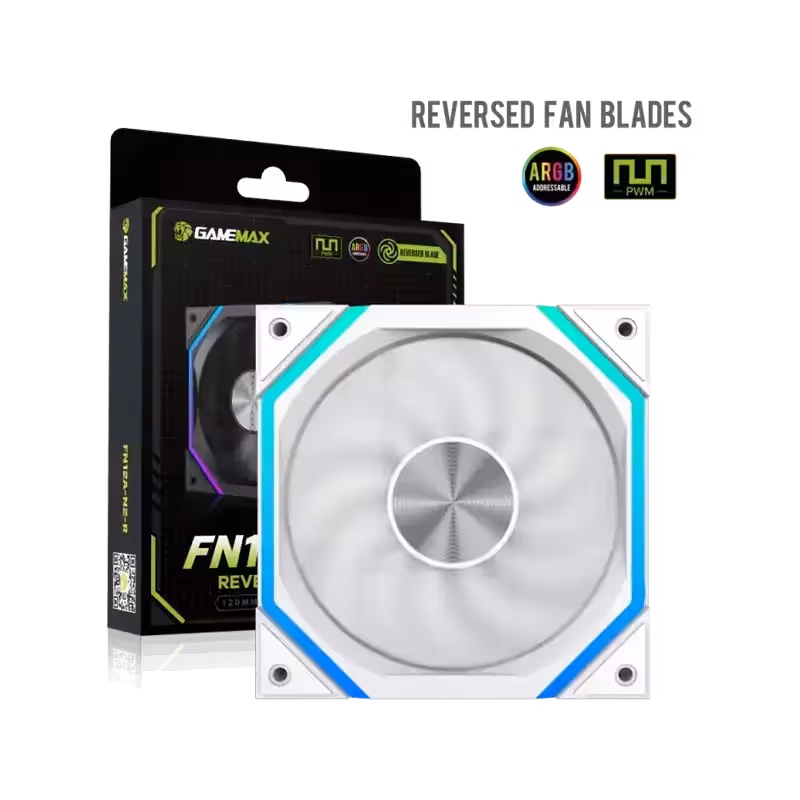 GameMax FN12A-N2-RW | فشار هوای بالا و نورپردازی ARGB
