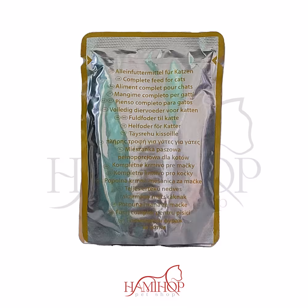 پوچ گربه کچت با طعم گوشت مرغ Cachet وزن 100گرم