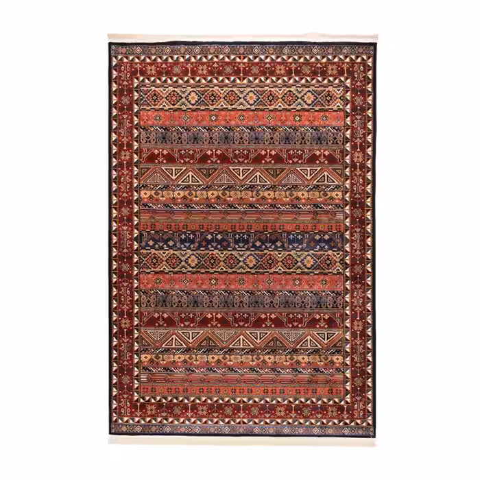 گبه ماشینی دنیای فرش کد 511S زمینه سرمه ای