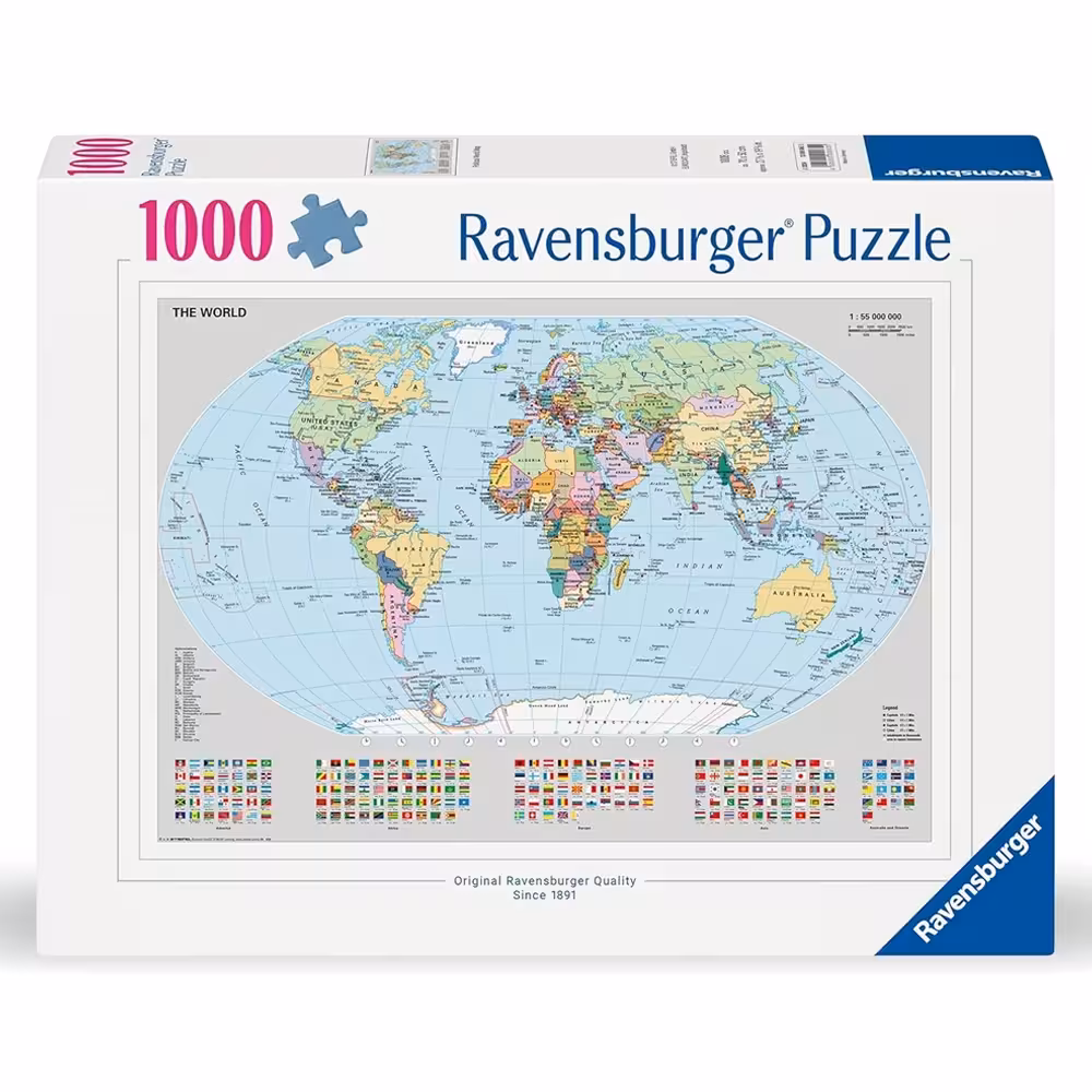 پازل 1000 تکه رونزبرگر طرح نقشه جهان سیاسی