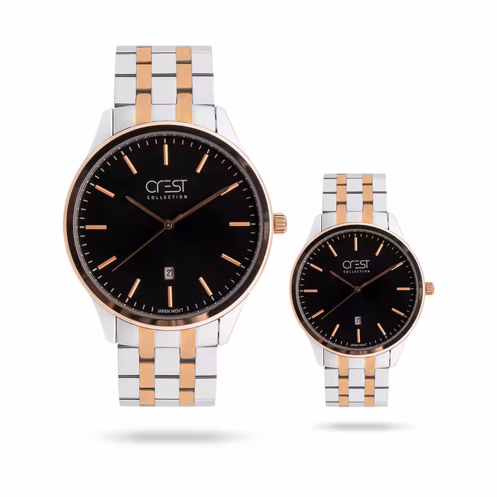 ساعت مچی کرست ست زنانه و مردانه مدل CREST 6701-1