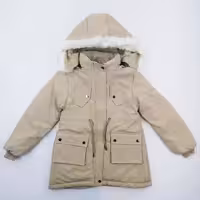 کاپشن دخترانه وارداتی کرم کد 10401