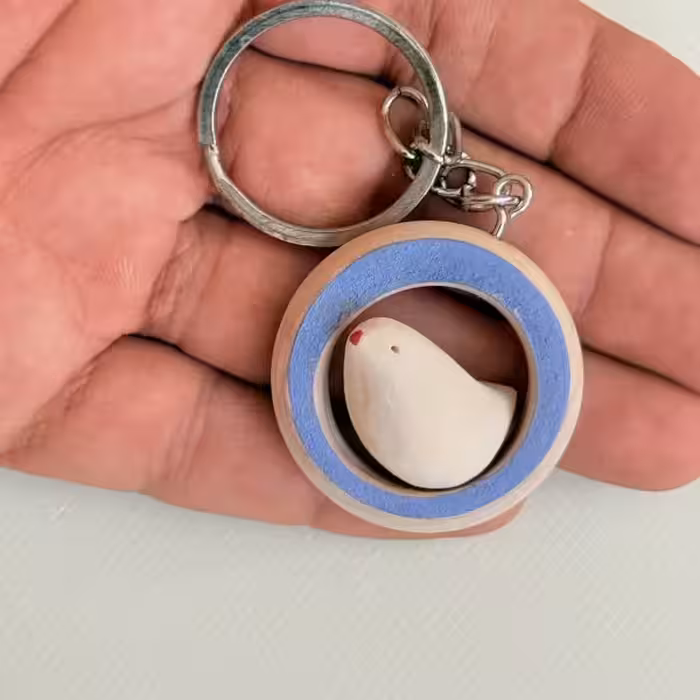 سرکلیدی جوجه داخل حلقه طرح هفت