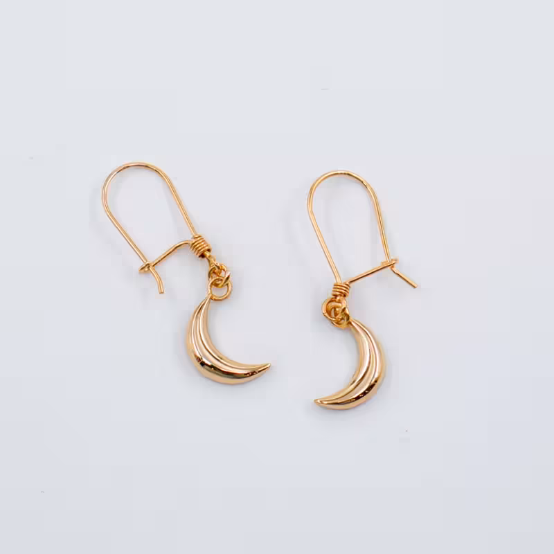 گوشواره طلا طرح ماه