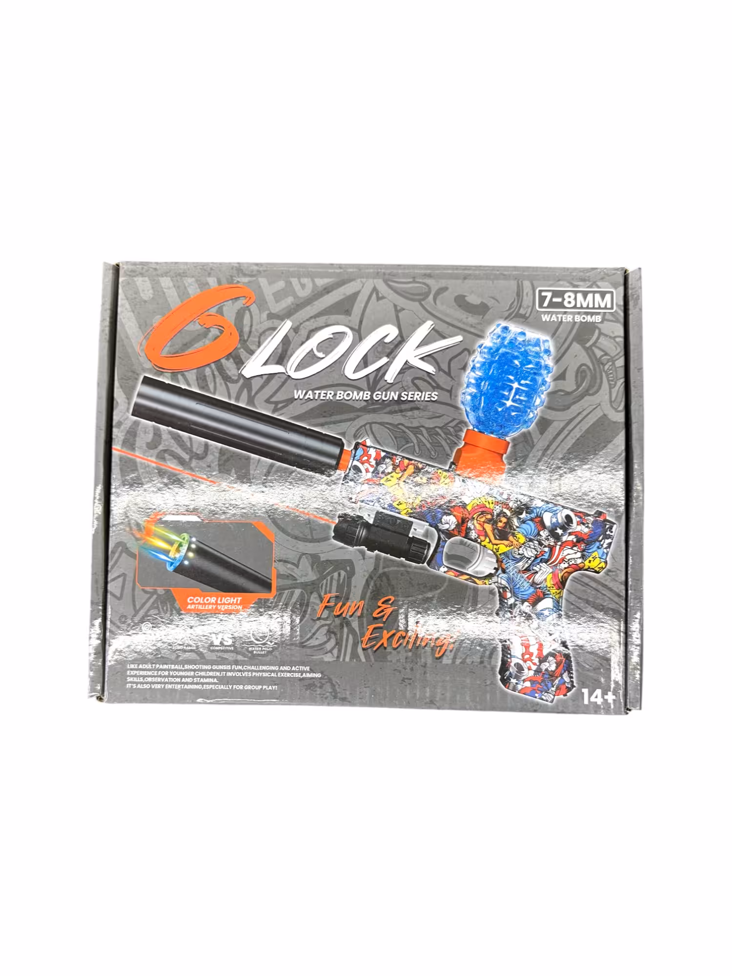 تفنگ کلت رگباری شارژی ژله ای