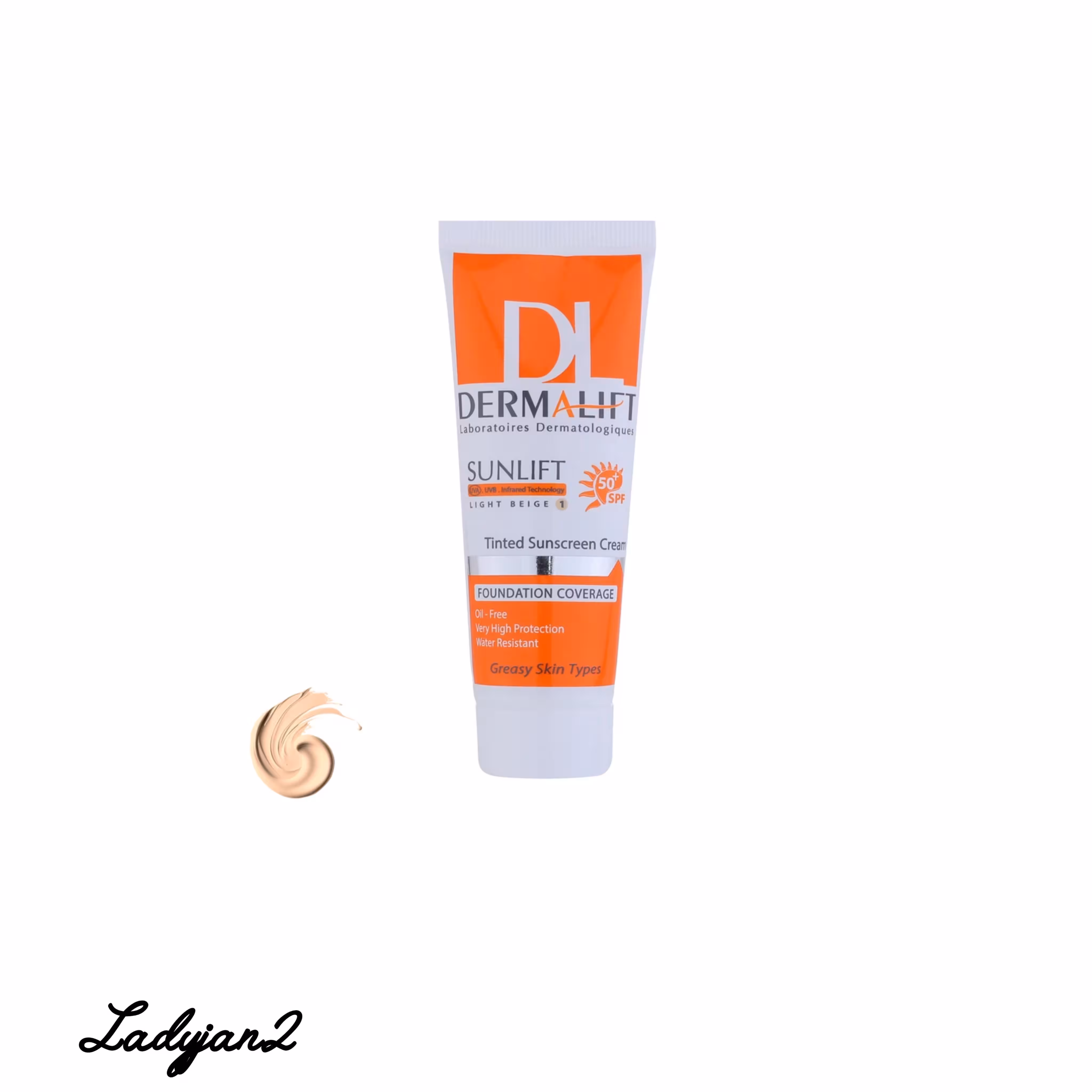کرم ضد آفتاب پوست چرب SPF50 بژ طبیعی سان لیفت درمالیفت شماره2