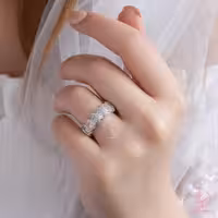 💍حلقه جواهری طرح صدف(R_1003)
