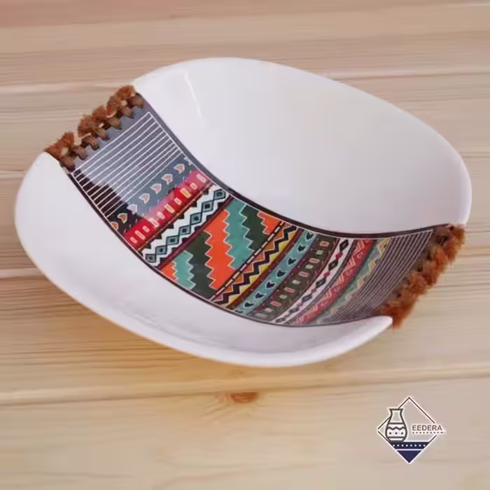 کاسه مربع سرویس  گلیم خطی