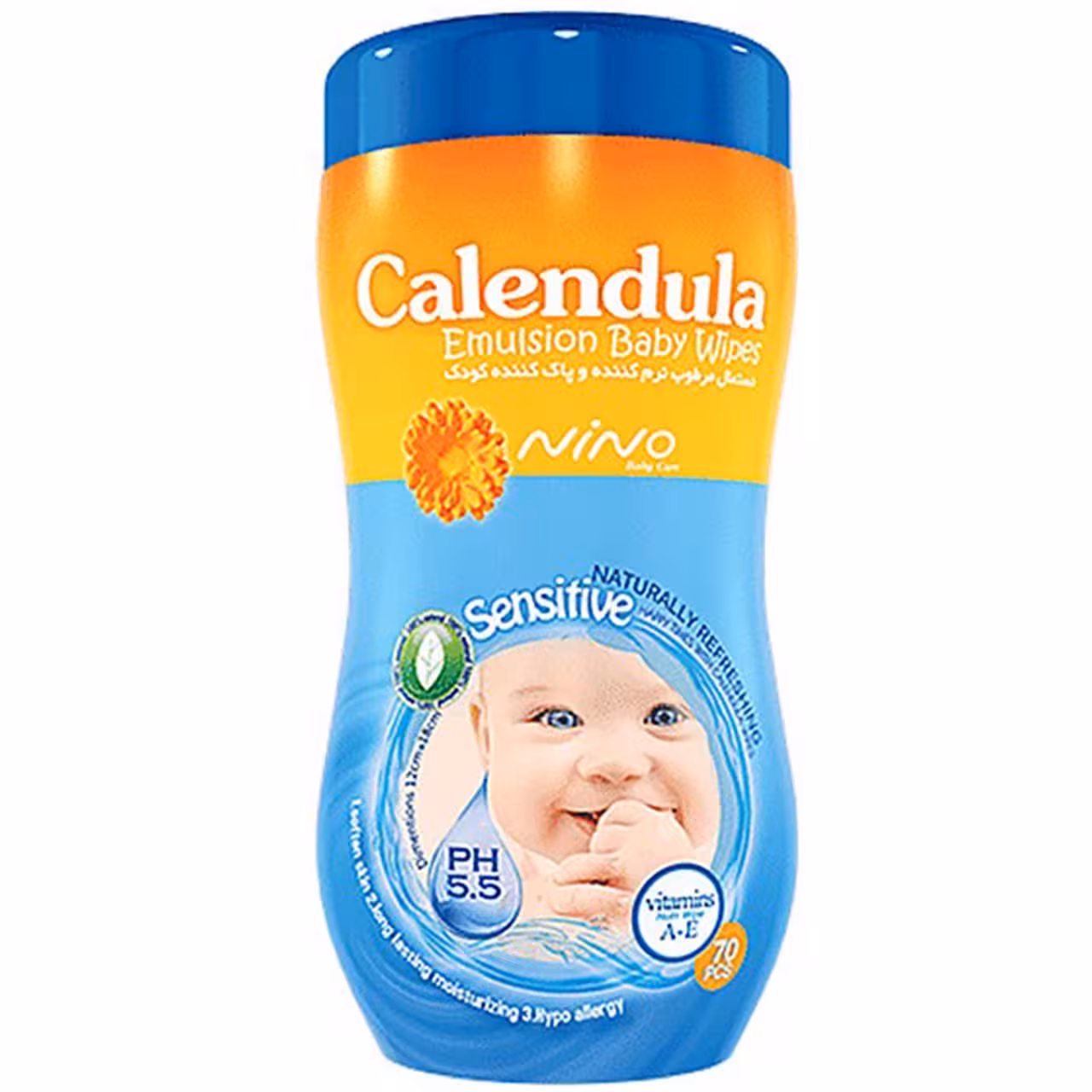 دستمال مرطوب کودک نینو مدل Calendula