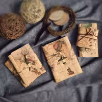 دفتر نقشه جهان ، چرم مصنوعی ترک، ابعاد 20 در 15 سانت ، صد برگ کاغذ خطدار نخودی رنگ ، بست هواپیما یا پر