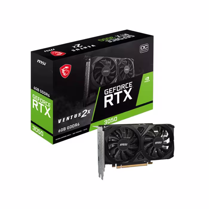 قیمت کارت گرافیک مدل MSI GeForce RTX 3050 VENTUS 2X E OC 6G