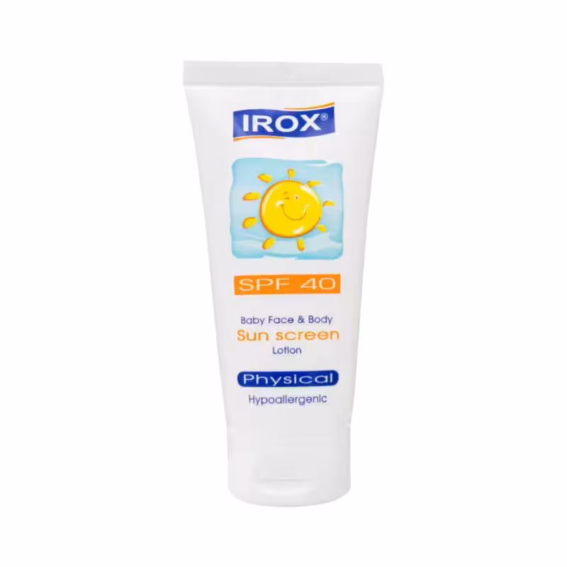 لوسیون ضدآفتاب فیزیکال صورت و بدن SPF40 اطفال ایروکس
