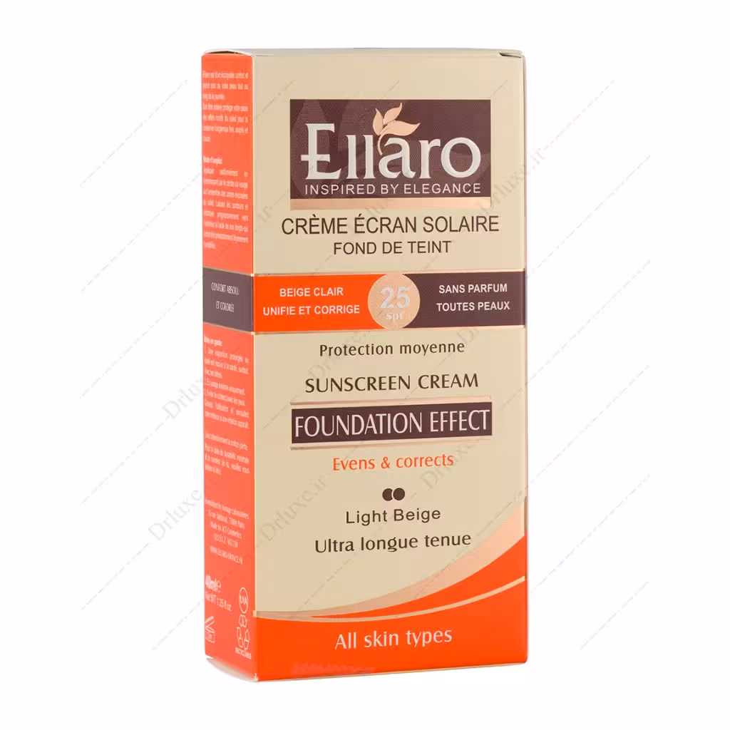 ضد آفتاب رنگی SPF25 الارو بژ روشن 40 میلی لیتر