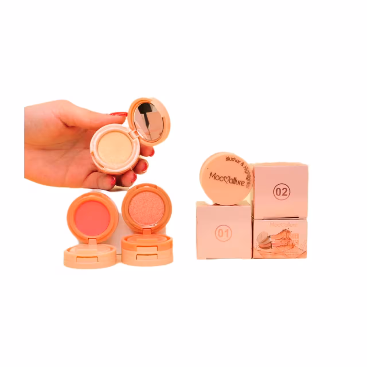 رژگونه هایلایتر سه طبقه