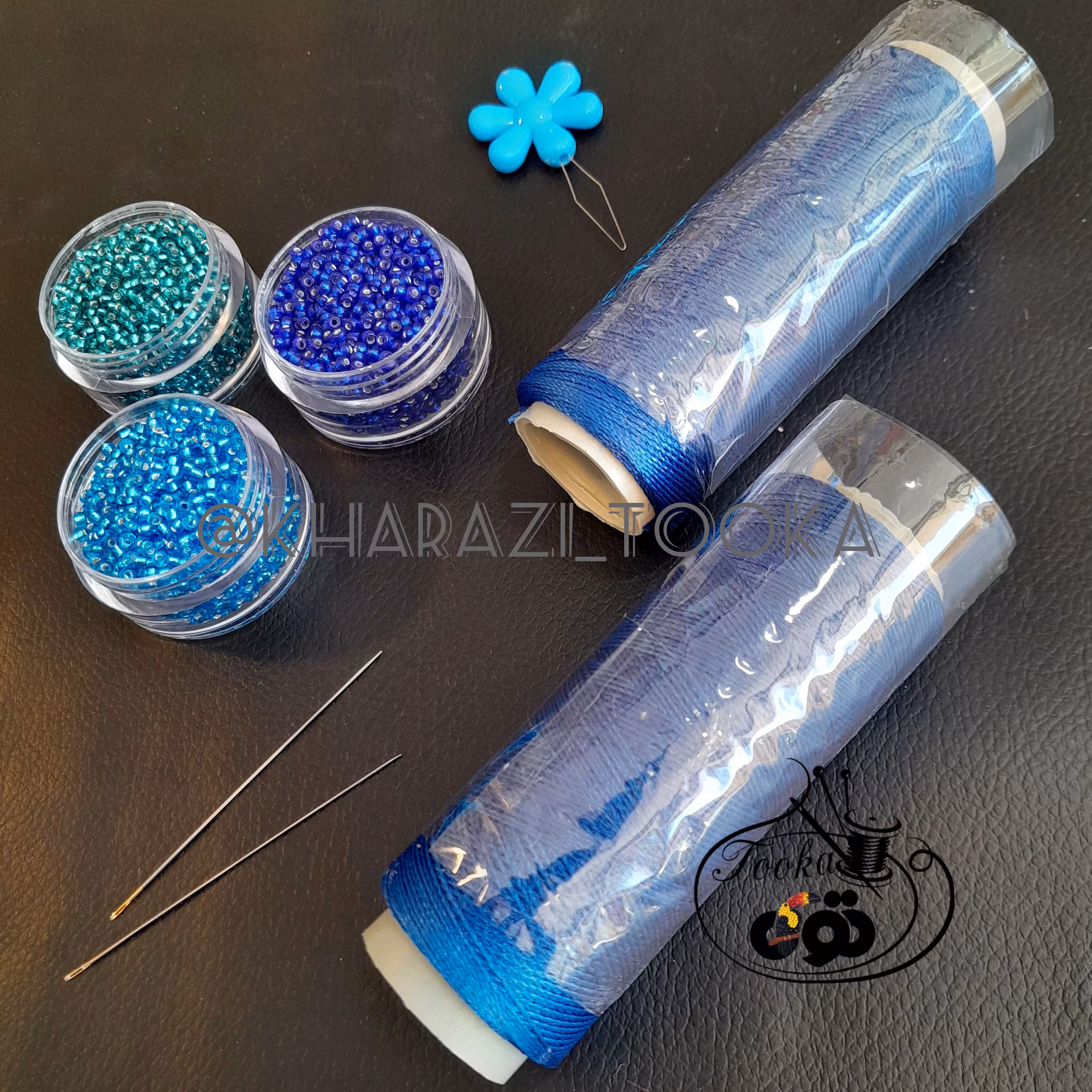 نخ ابریشمی 2 آبی