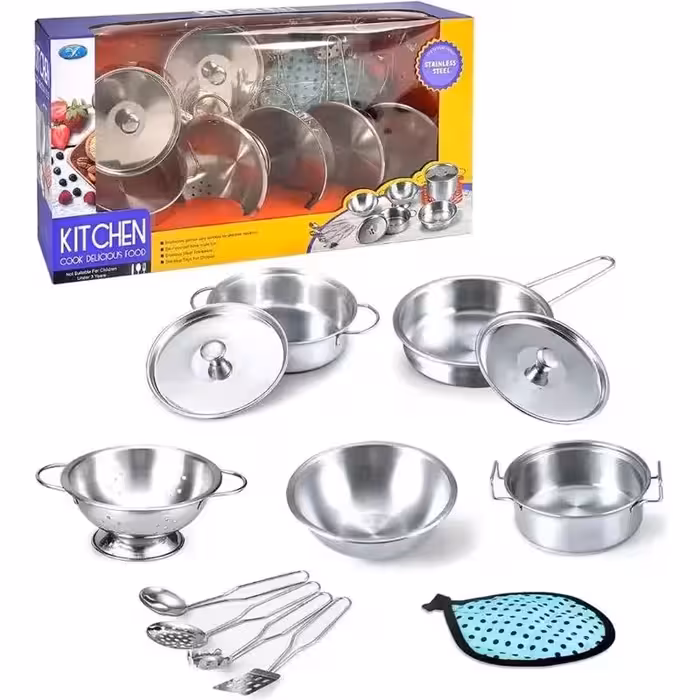 اسباب بازی ست قابلمه فلزی 12 تکه کد 66687A