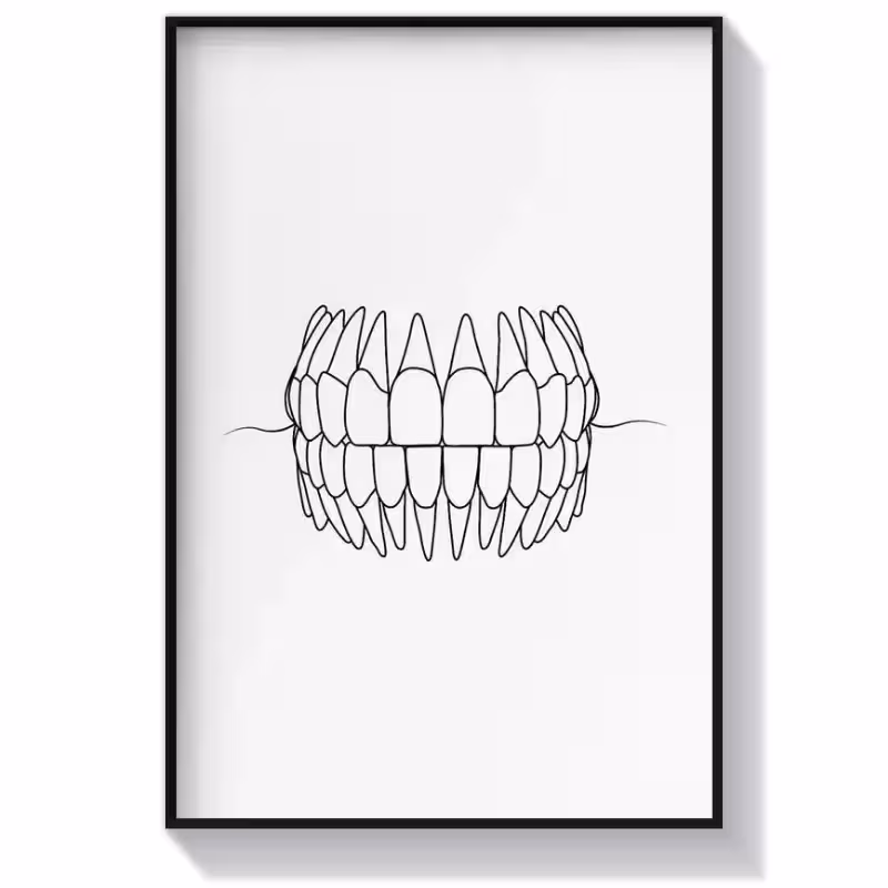 تابلو دکوراتیو طرح لثه و دندان