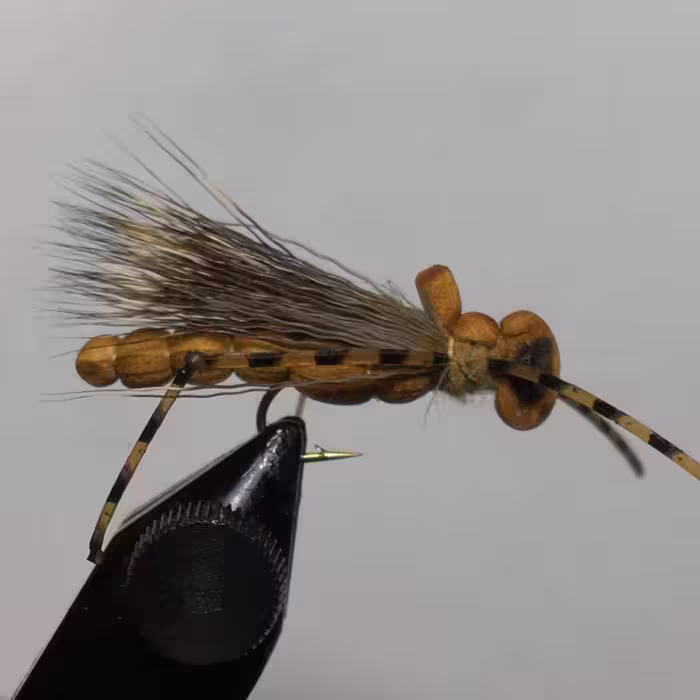 پشه ماهیگیری فلای ملخ فومي (قهوه اي) Foam Grasshopper (بسته 5 عددی)