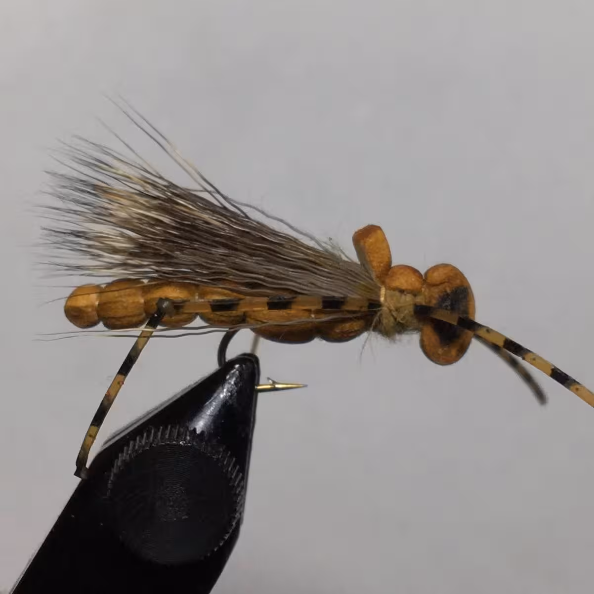 پشه ماهیگیری فلای ملخ فومي (قهوه اي) Foam Grasshopper (بسته 5 عددی)