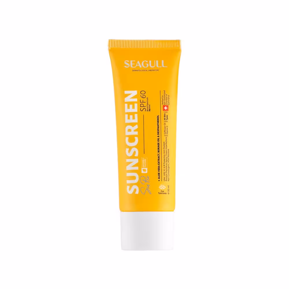 کرم ضد آفتاب SPF60 سی گل مناسب انواع پوست 50 میلی لیتر