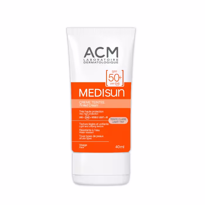کرم ضدآفتاب رنگی ACM Medisun SPF50  (40 میلی‌لیتر) ACM Medisun Tinted Cream SPF50  (Light Tint) 40ml