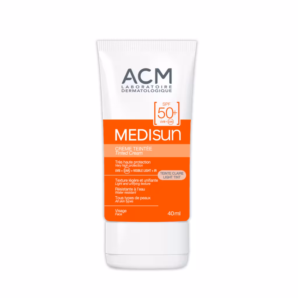کرم ضدآفتاب رنگی ACM Medisun SPF50  (40 میلی‌لیتر) ACM Medisun Tinted Cream SPF50  (Light Tint) 40ml