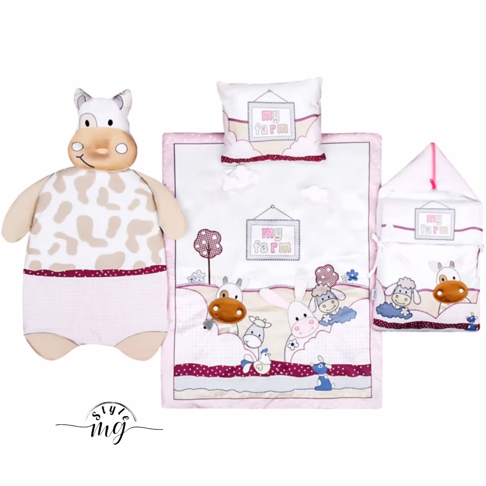 سرویس خواب نوزادی نی نی بان طرح مزرعه مجموعه 5 عددی کودک