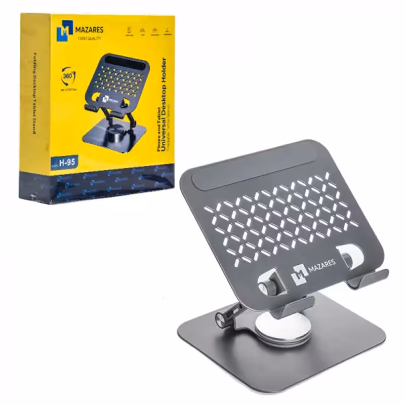 پایه نگهدارنده رومیزی موبایل و تبلت با طراحی فلزی لوکس مازارس (MAZARES) مدل H-95