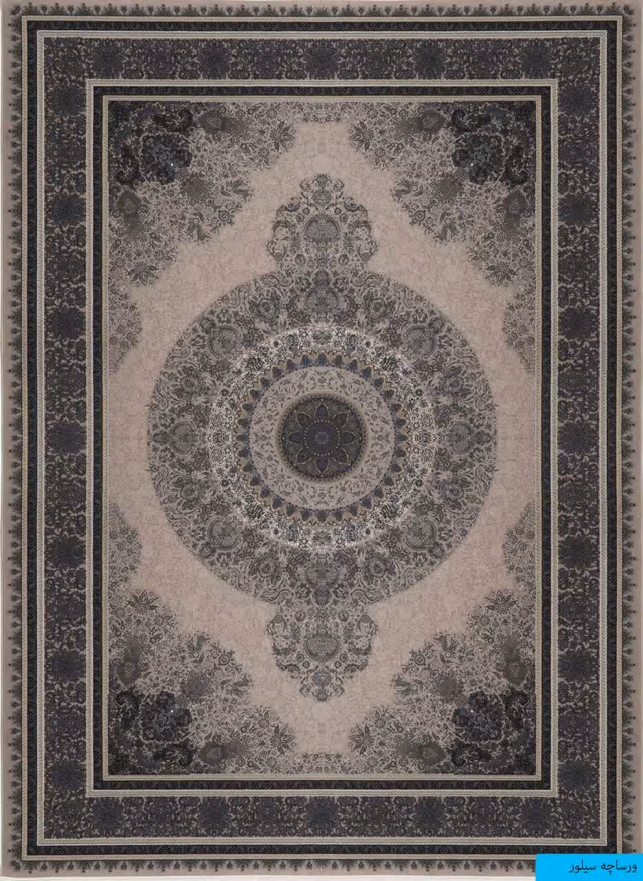 فرش 1200شانه کاشان تراکم 3600صددرصد اکرولیک  ورساچه سیلور mg
