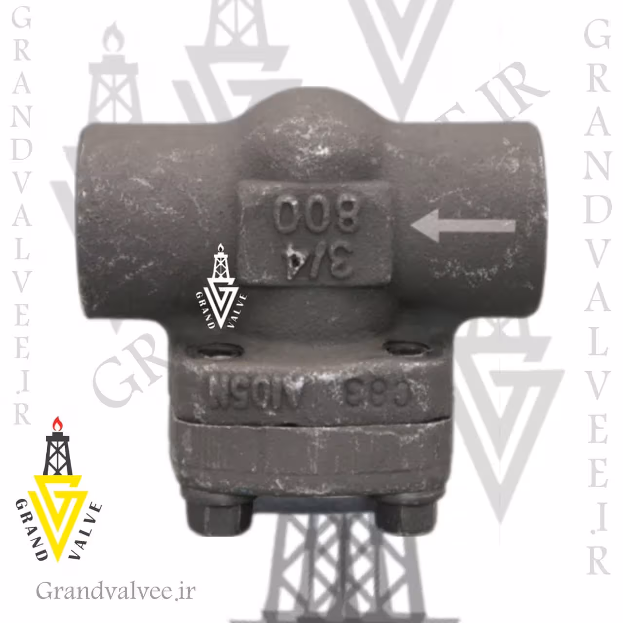 کد:1104 شیر یکطرفه دریچه ای &quot;3/4 اینچ کلاس 800 فولاد فورج جوشی