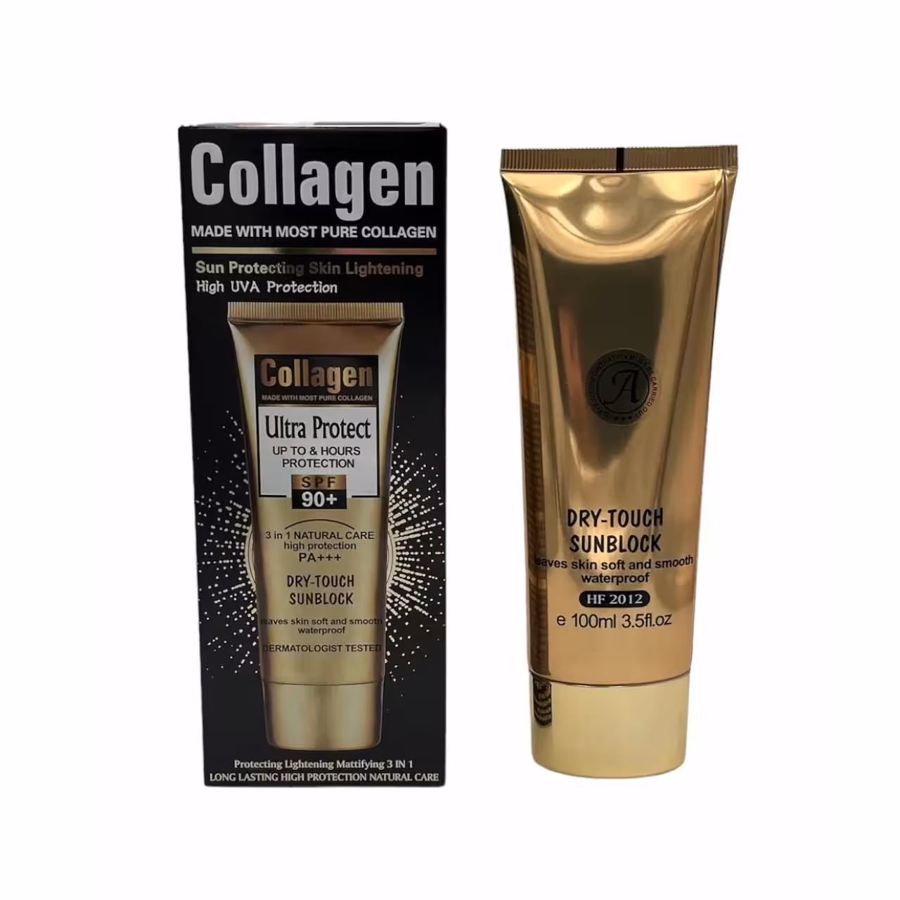 کرم ضد آفتاب کلاژن spf90 مدل بی رنگ حجم 100میل