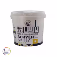 رنگ آکریلیک پایه آب سفید مات پارس نگار 3/900 کیلویی
