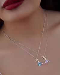 گردنبند وارداتی زنانه نقره کد 20214