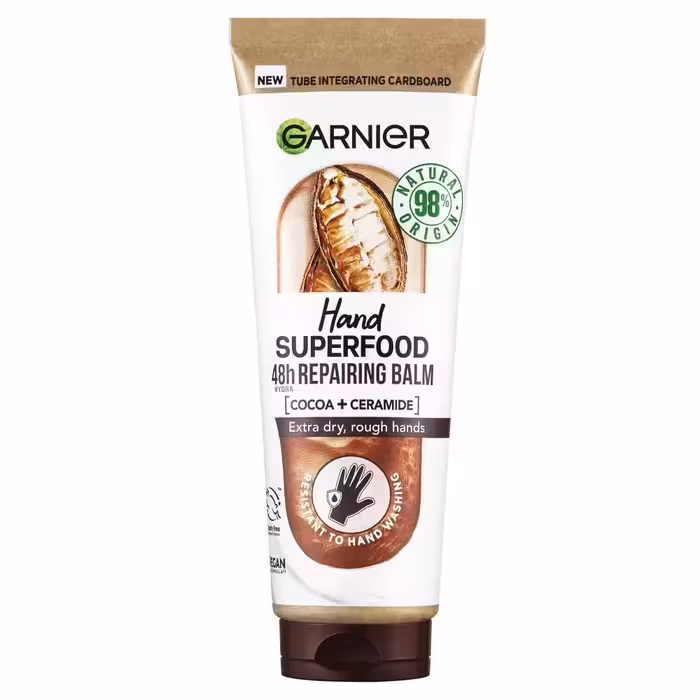 کرم دست گارنیر Garnier مدل SuperFood حاوی کره کاکائو و سرامید حجم 75 میل