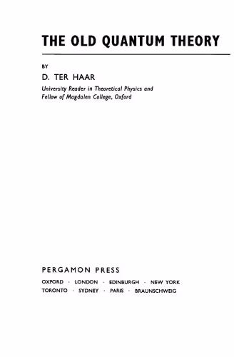 خرید و دانلود نسخه کامل کتاب The Old Quantum Theory