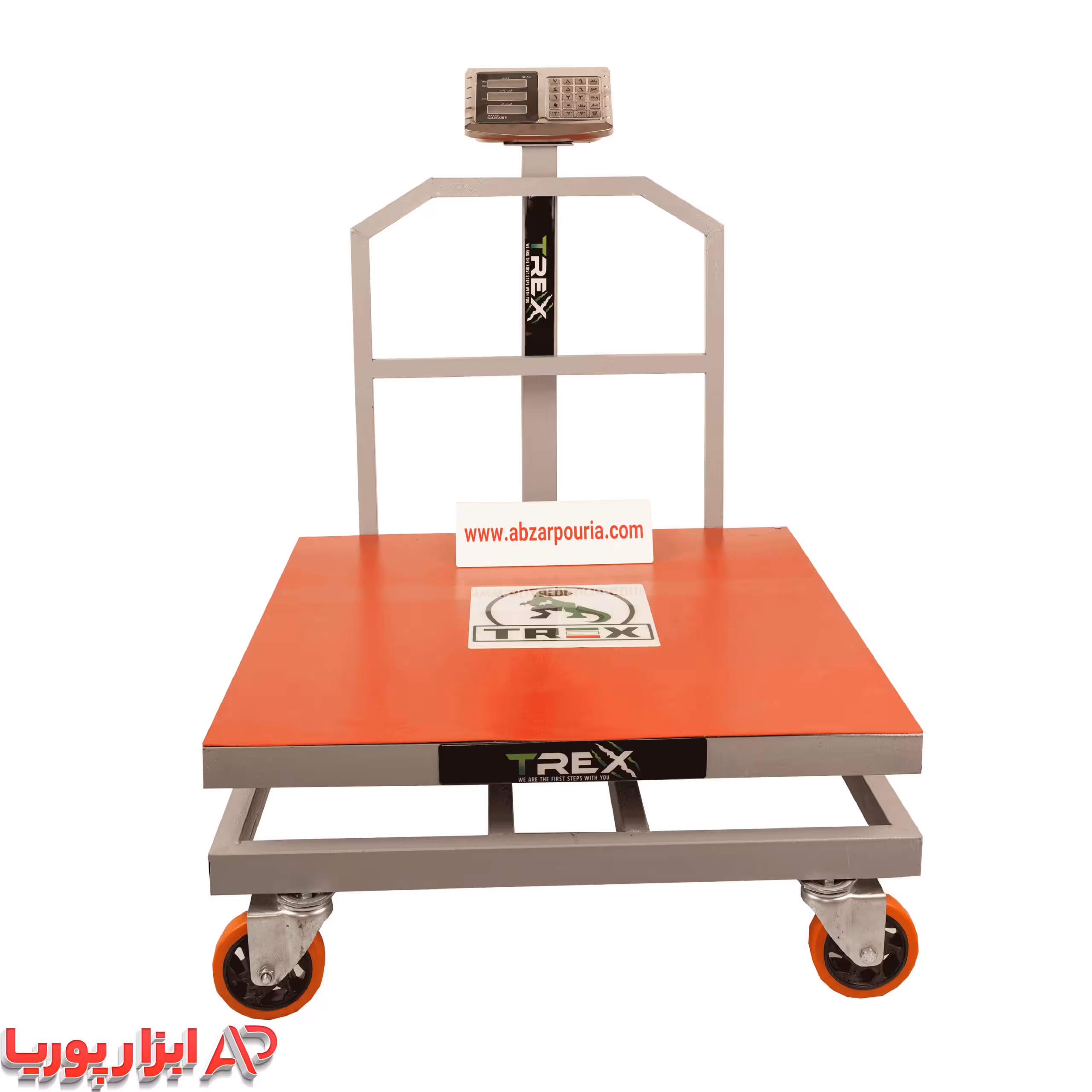 باسکول 800 کیلویی کمری بدنه تیرکس 80*80   چرخ دار پرو