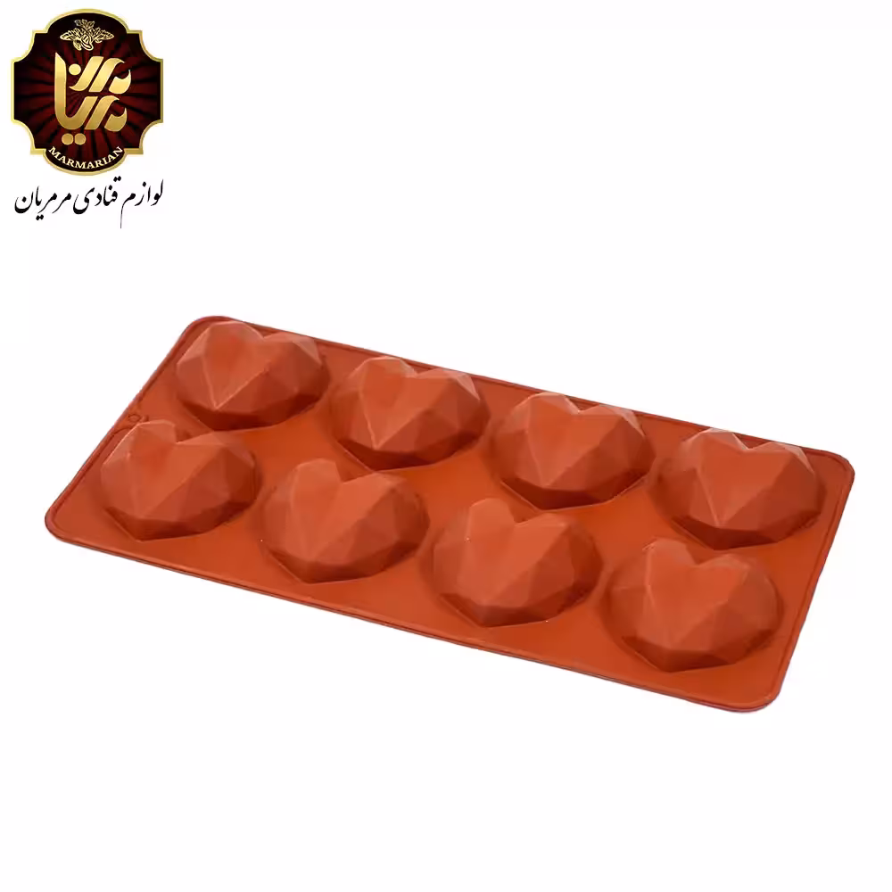 سیلیکون قلب اوریگامی 8 خانه 7 سانت