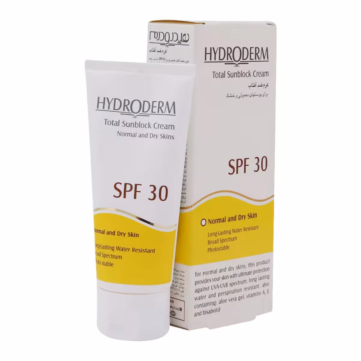 کرم ضد آفتاب SPF30 مناسب پوست های معمولی و خشک هیدرودرم
