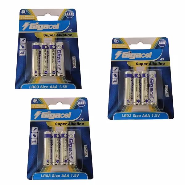 باتری نیم قلمی 12 عددی کارتی سوپر آلکالاین گیگاسل