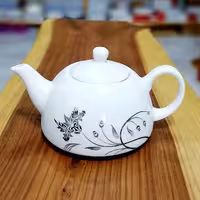 قوری کف پهن گلدار چینی پارس 