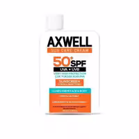 مشخصات، خرید و قیمت کرم ضد آفتاب ضد لک اکسول با  SPF50 بی رنگ مناسب انواع پوست حجم 100 میل ⭐️ ویان مارکت